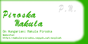 piroska makula business card